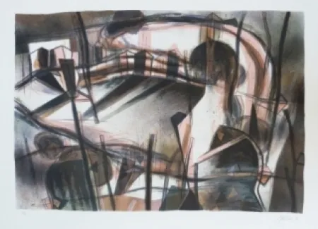 Litografia Macotela - Paseo interior