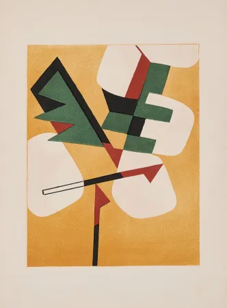 Litografia Magnelli - Jean Arp - Alberto Magnelli & Sophie Taeuber-Arp, Aux Nourritures Terrestres, 1950 
