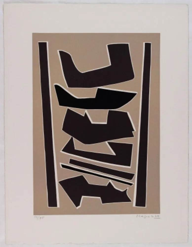 Linogravura Magnelli - La Ferrage III