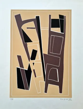 Linogravura Magnelli - La Magnanerie de La Ferrage VI