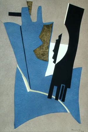 Estêncil Magnelli - Papier collé, 1948