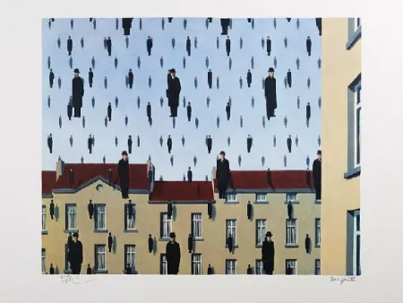 Litografia Magritte - Golconde