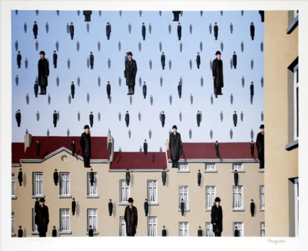 Litografia Magritte - Golconde