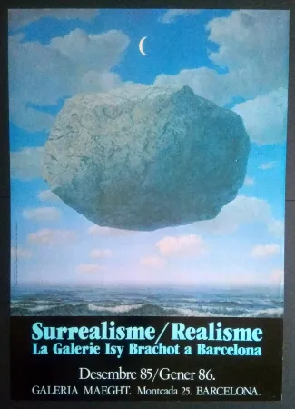 Cartaz Magritte - LA GALERIE ISY BRACHOT A BARCELONA - MAEGHT 1986 