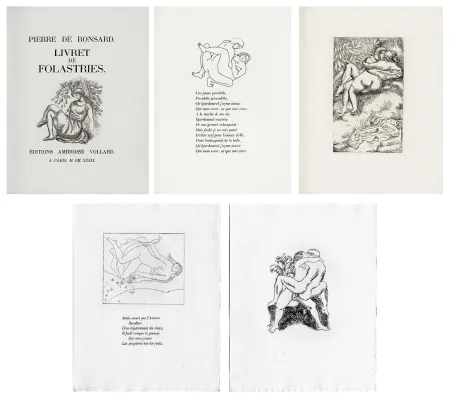 Livro Ilustrado Maillol - Ronsard : LIVRET DE FOLASTRIES. 43 gravures originales (1939)