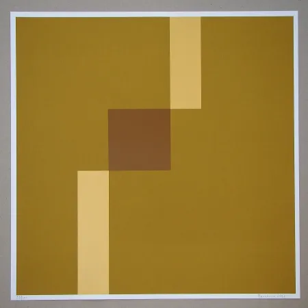 Serigrafia Maiolino - Composizione concreta, 1997