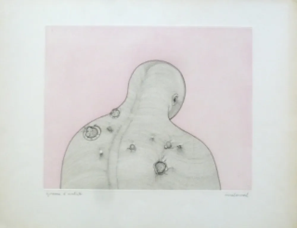 Gravura Malaval - Homme de dos