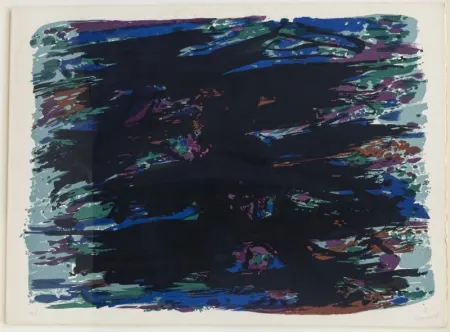 Litografia Manessier - Composition abstraite