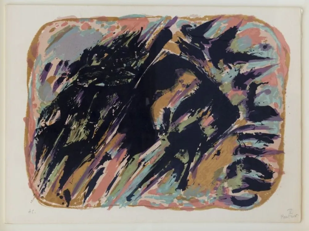 Litografia Manessier - Composition abstraite 