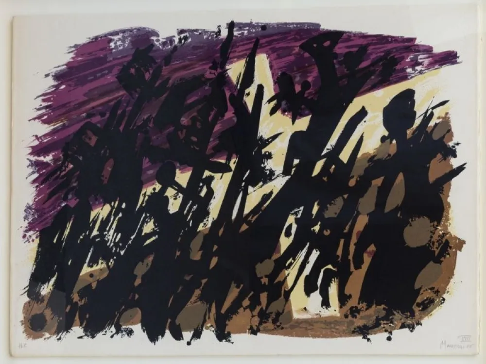 Litografia Manessier - Composition abstraite 