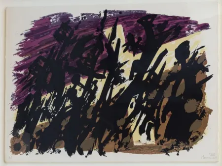 Litografia Manessier - Composition abstraite 