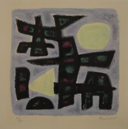 Litografia Manessier - Hiver en Holland