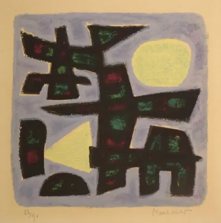 Litografia Manessier - Hiver en Holland