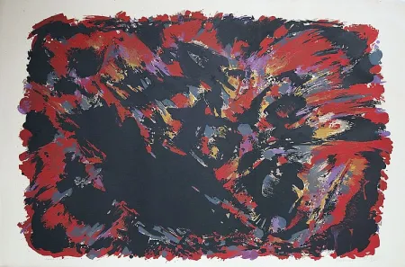 Litografia Manessier - Le procès de Burgos II