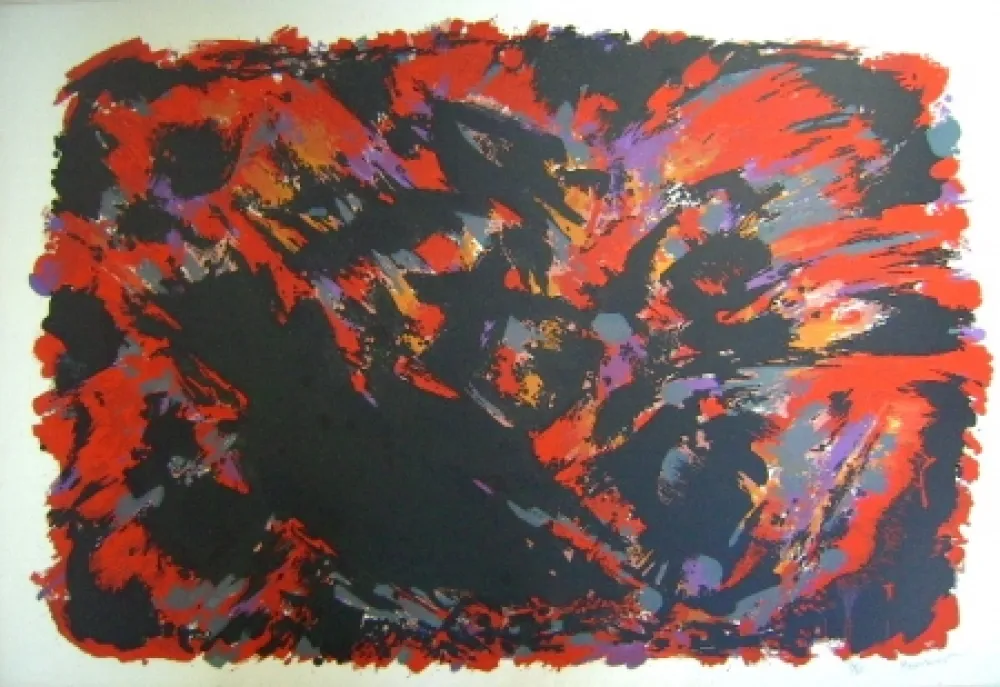 Litografia Manessier - Procès de Burgos II