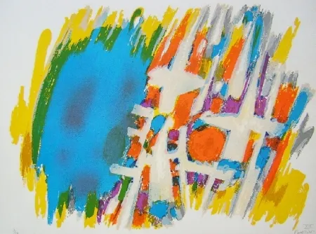 Litografia Manessier - Suite de Pâques, Le message de l'ange