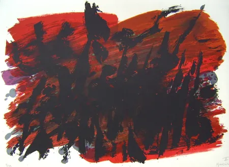 Litografia Manessier - Suite de Paques VI, La Cohorte