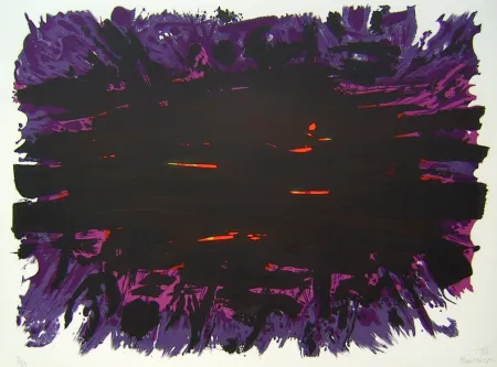 Litografia Manessier - Suite de Paques XII, Le Tombeau gardé