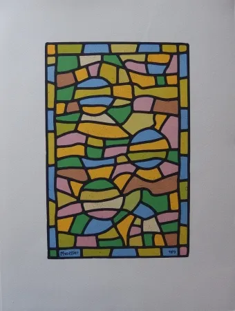 Litografia Manessier - Vitrail