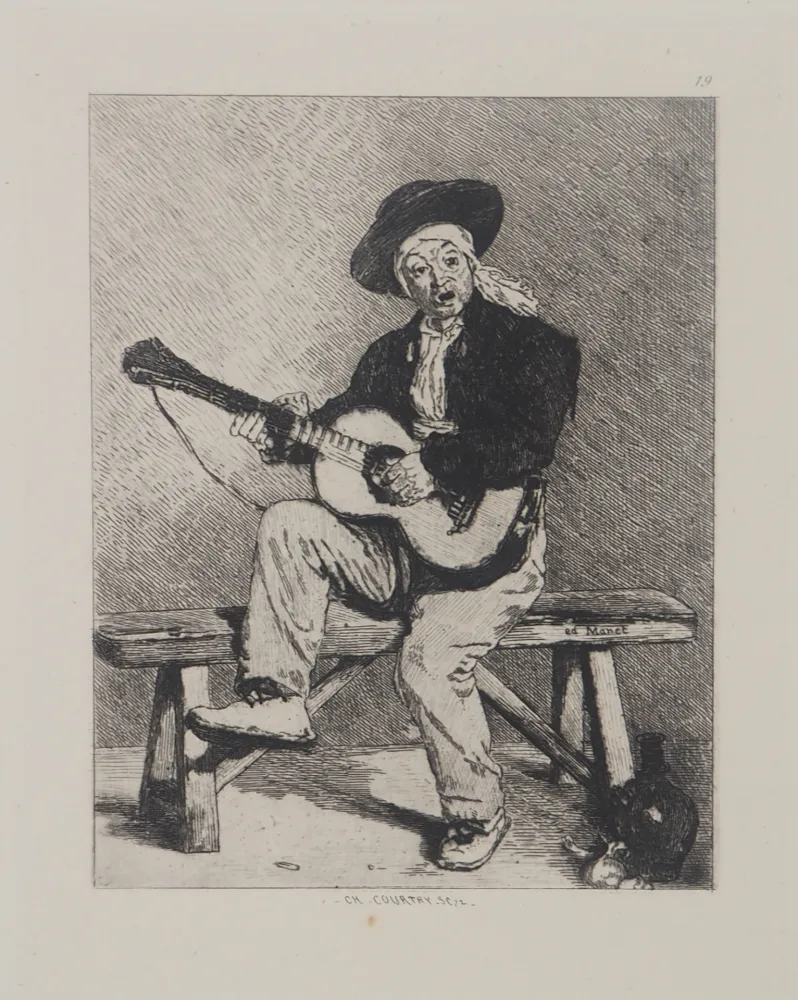 Água-Forte Manet - Le Guitariste