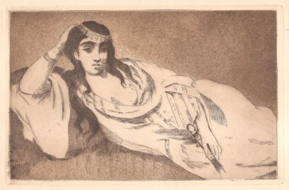 Água-Forte E Água-Tinta Manet - Odalisque (L'odalisque couchée)