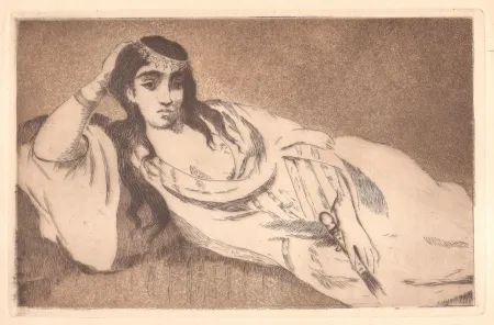 Água-Forte E Água-Tinta Manet - Odalisque (L'odalisque couchée)