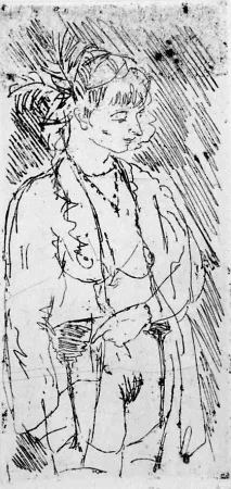 Água-Forte Manfredi - La modella dal naso lungo