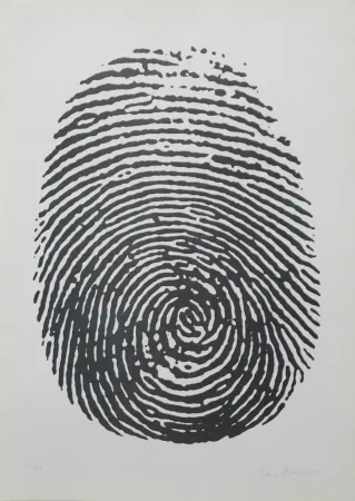Litografia Manzoni - Impronta del pollice sinistro