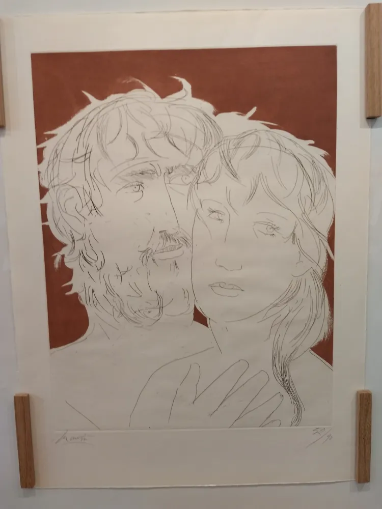 Litografia Manzu - Hommage a Picasso