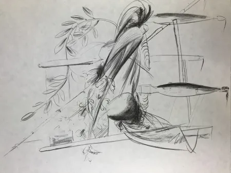 Litografia Manzu - Natura Morta 