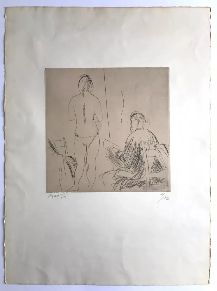 Água-Forte Manzu - Pittore et modella