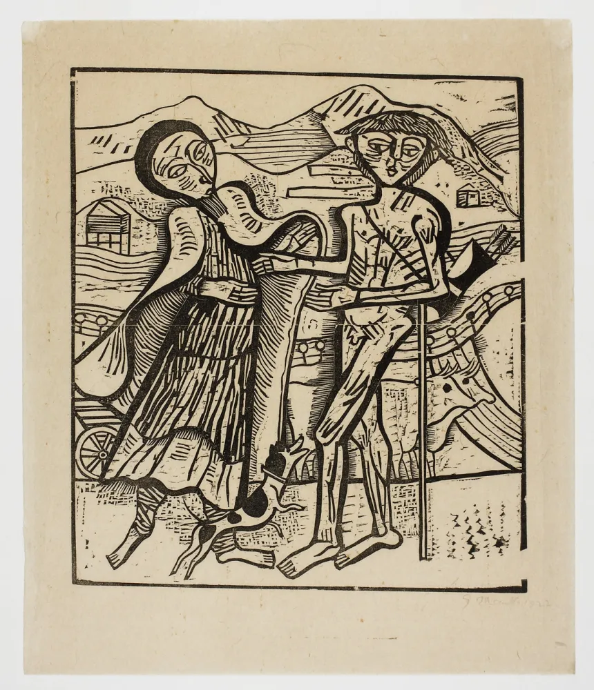 Xilogravura Marcks - Jacob und Esau (Jacob and Esau)