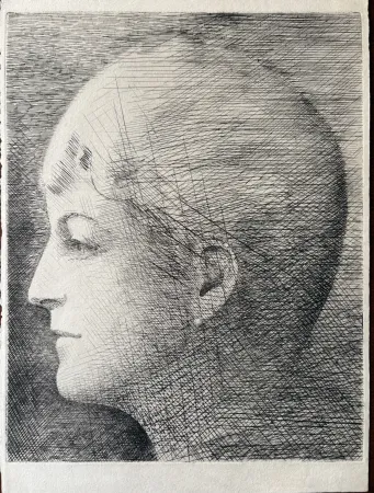 Gravura Marcoussis - La mère de l'artiste en 1900
