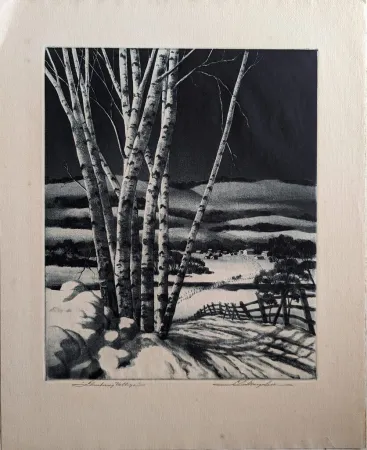 Água-Forte E Água-Tinta Margolies - Slumbering Meadows (or 