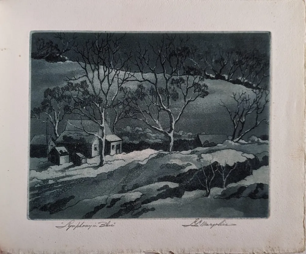 Água-Forte E Água-Tinta Margolies - Symphony in Blue