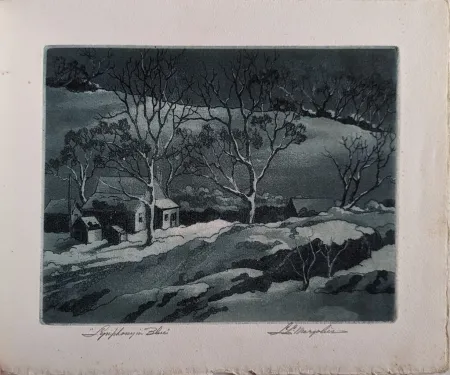 Água-Forte E Água-Tinta Margolies - Symphony in Blue