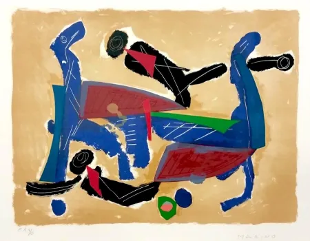 Litografia Marini - Chevaux et cavaliers