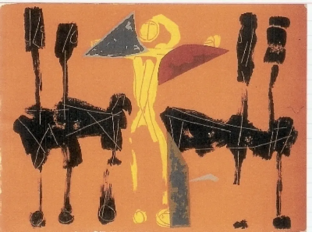 Litografia Marini - Chevaux et Cavaliers IV