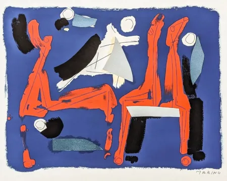 Litografia Marini - L105 Chevaux Et Cavaliers II