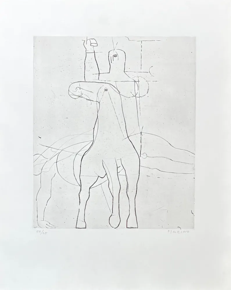 Gravura Marini - Marino Marini (1901-1980) - Giocoliere - etching on paper - 1950