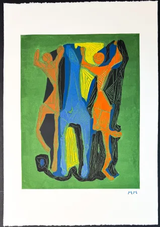 Gravura Marini - Marino Marini (1901–1980) - MARINO FROM GOETHE - Color drypoint etching and aquatint on Arches paper - 1979