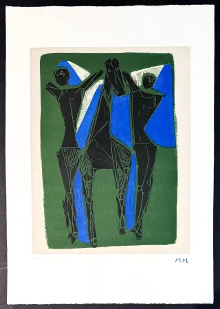 Gravura Marini - Marino Marini (1901–1980) - MARINO FROM GOETHE - Color drypoint etching and aquatint on Arches paper - 1979