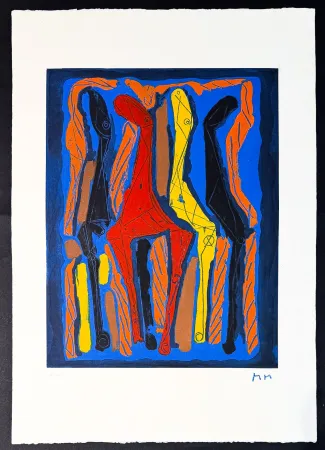 Gravura Marini - Marino Marini (1901–1980) - MARINO FROM GOETHE - Color drypoint etching and aquatint on Arches paper - 1979