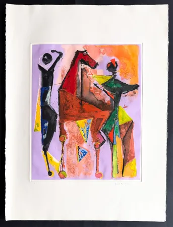 Gravura Marini - Marino Marini (1901–1980) - MARINO FROM SHAKESPEARE I - Color drypoint etching and aquatint on paper - 1977