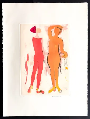 Gravura Marini - Marino Marini (1901–1980) - MARINO FROM SHAKESPEARE I - Color drypoint etching and aquatint on paper - 1977