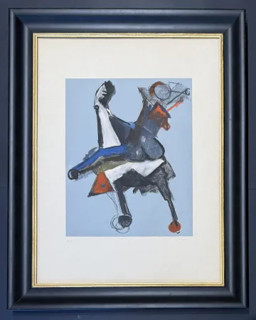 Ponta-Seca Marini - Marino Marini ( 1901 - 1980) - MARINO FROM SHAKESPEARE I - Etching, drypoint and aquatint in 19 colours - 1977