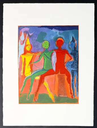 Gravura Marini - Marino Marini (1901–1980) - MARINO FROM SHAKESPEARE II - Color drypoint etching and aquatint on paper - 1978