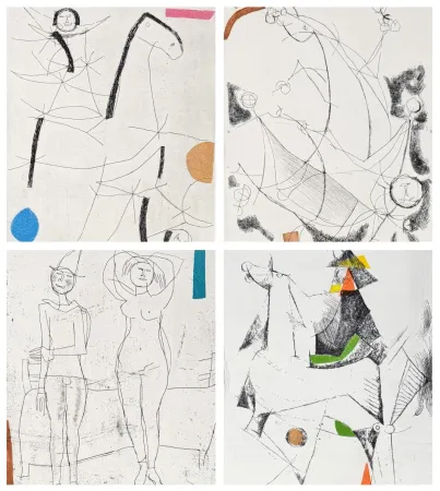 Gravura Marini - Marino Marini (1901–1980) - Tout près de Marino - 10 aquatint etchings on paper - 1971