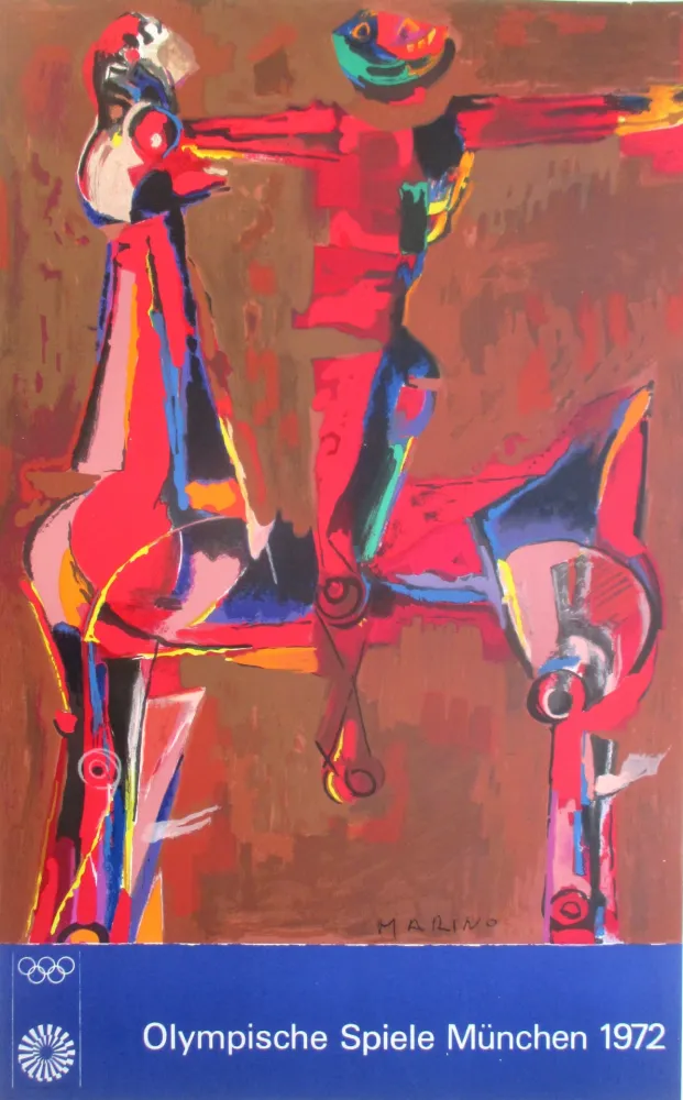 Litografia Marini - Olympia 1972, original colourlithograph