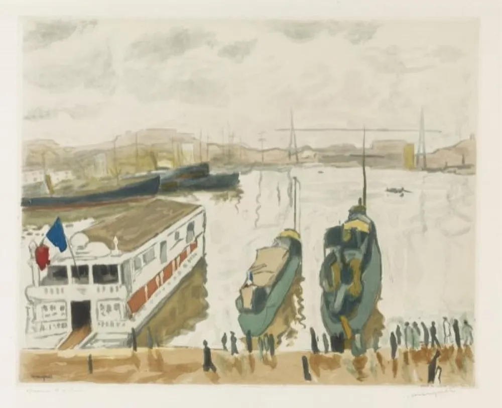 Água-Forte E Água-Tinta Marquet - Le Port de Marseille. 1923-1924.